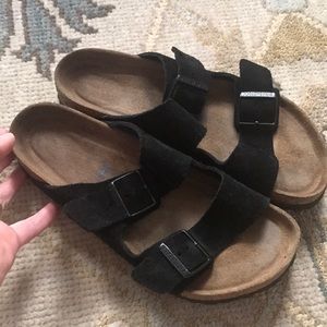 Birkenstock Arizona suede black size 9/39 preowned